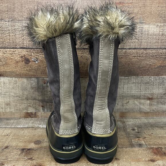 Sorel Joan Of Arctic Suede Winter Snow Boot Waterproof Faux Fur Cuff Size 10 - Picture 8 of 11